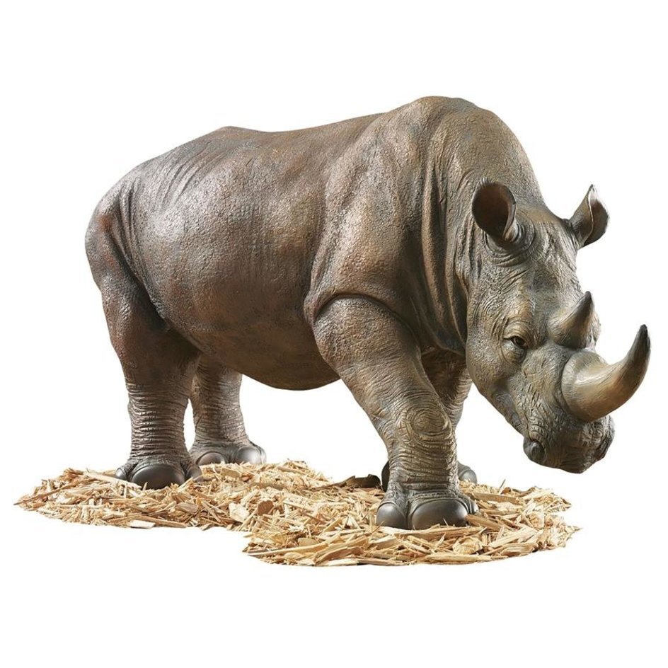 南アフリカのサイ 犀彫像 ガーデン彫刻 動物園 庭園 芝生 園芸 ホーム プレゼント 贈り物 輸入品