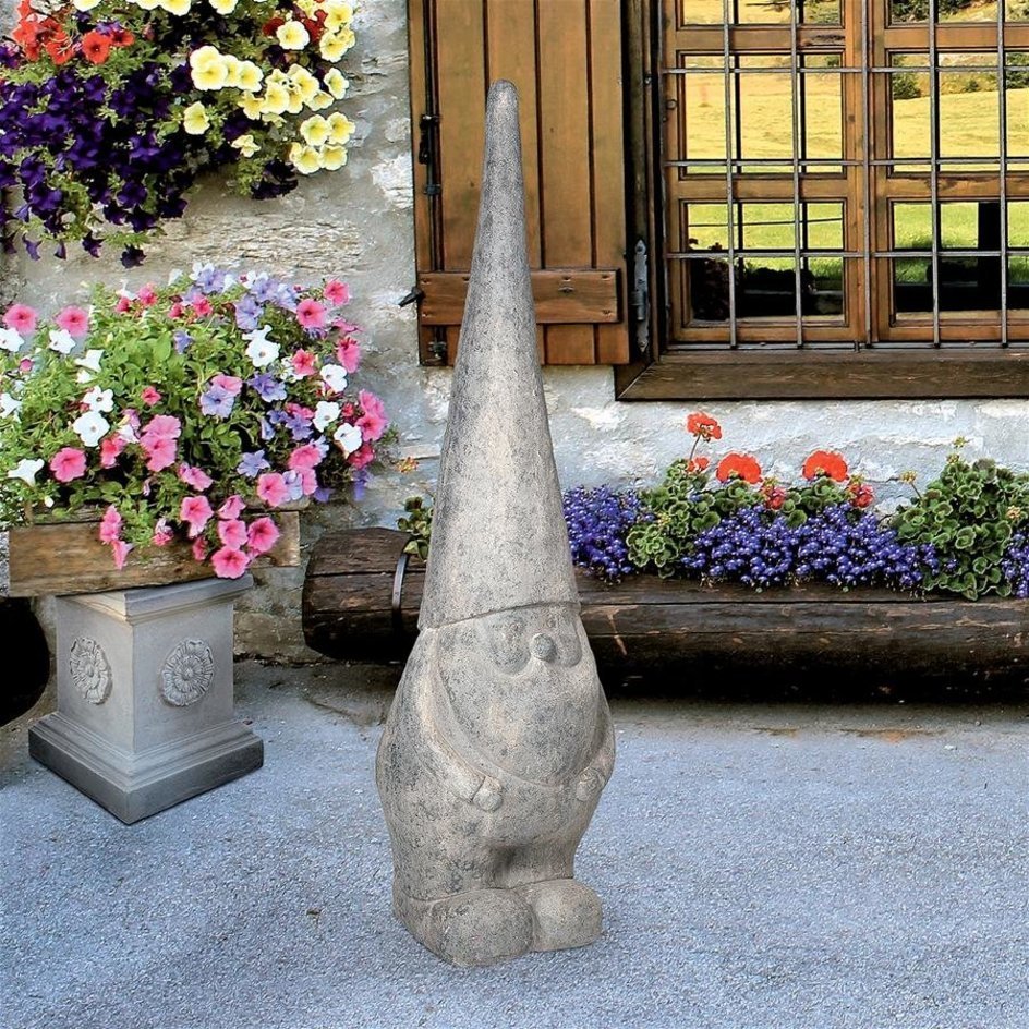 ピナクル・ペリー ノース・フォレスト ガーデン・ノーム 小人像: 特大サイズ彫像彫刻 庭園 芝生 玄関 贈り物 輸入品