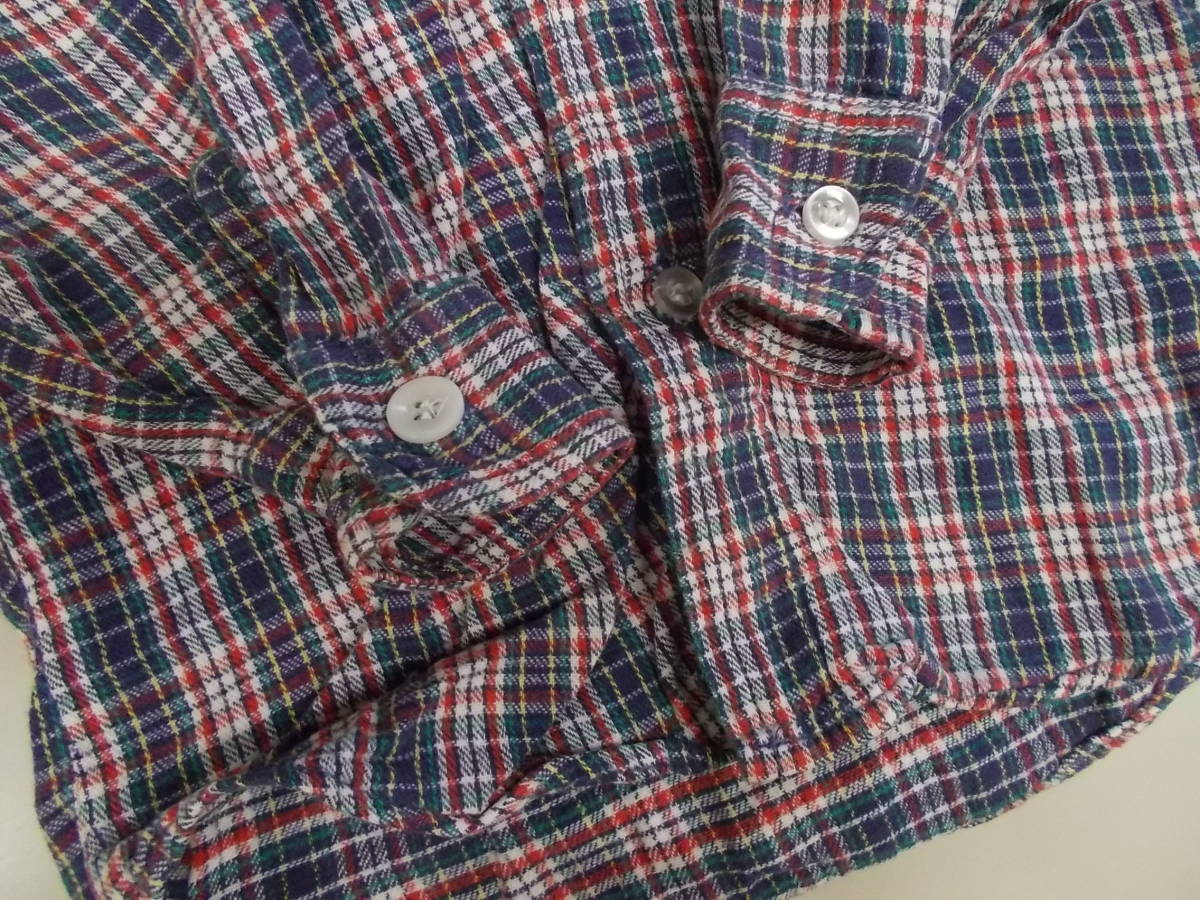 e444*OSH KOSH B\'GOSH flannel shirt * size 3T BABY KIDS baby Oshkosh bigoshu button down long sleeve shirt USA made ......5C