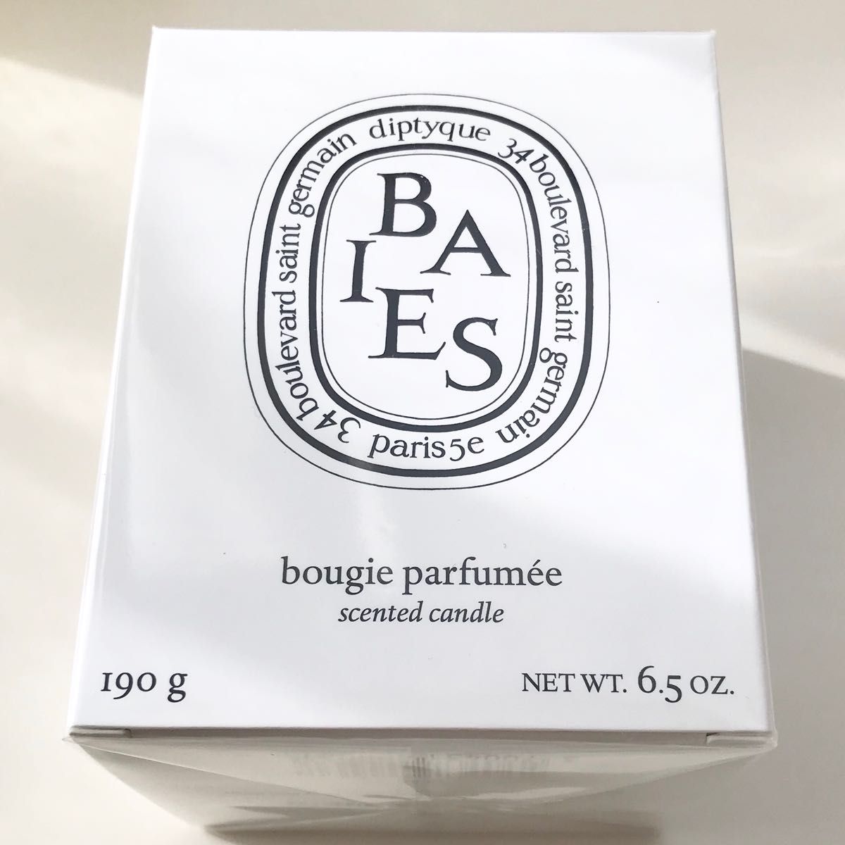 【フィルム未開封】 diptyque フレグランスキャンドル baies ベ・ディプティック190g 