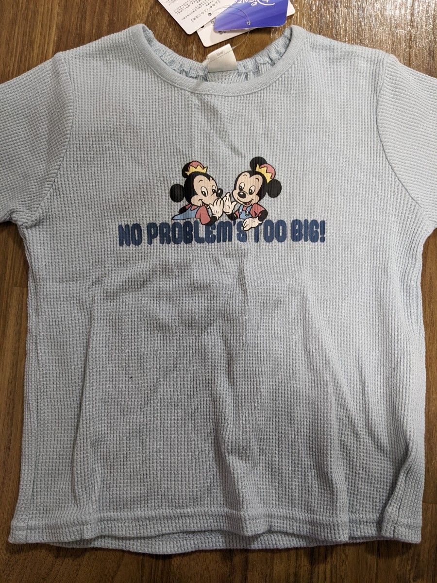 新品　フタフタ　バースデイ　ディズニー　Disney　ミッキー　 半袖Tシャツ　パジャマ　レトミ　110cm ワッフル生地