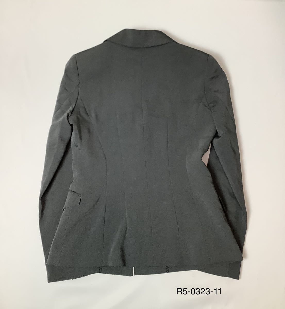 (レディース) ESPRITMURエスプリミュール // 背抜き 長袖 シングル パンツ スーツ (微光沢ダークグレー系) サイズ 7AR (S・W61cm)_画像4