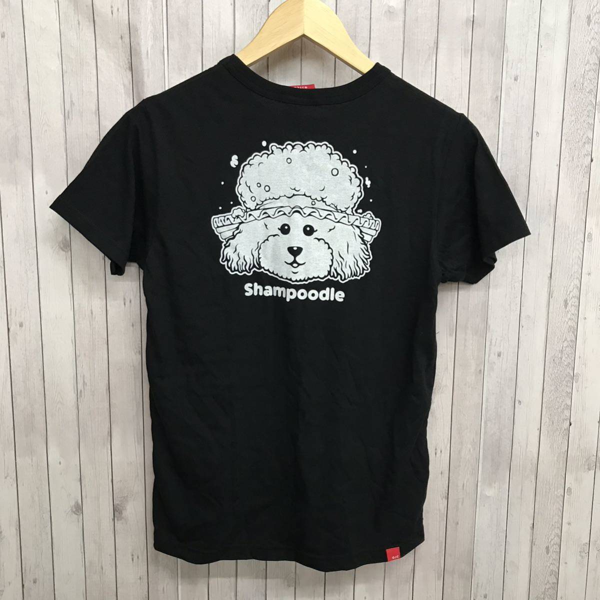 美品 OJICO オジコ 半袖 プリント Tシャツ プードル 犬 Mサイズ ブラック系 トップス D75_画像3