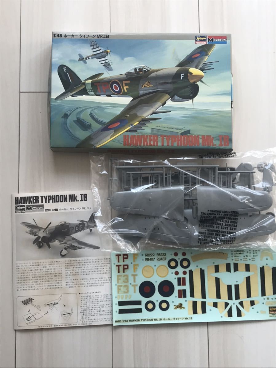 1/48　ホーカー　タイフーン Mk.IB ハセガワ　モノグラム MONOGRAM 未組立_画像2