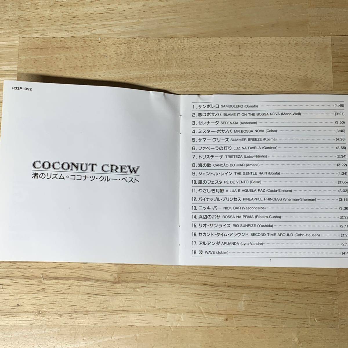 Coconut Crew / 渚のリズム - ココナツ・クルー・ベスト 1987 CD|和モノ|和ジャズ|ラテン|ボサノヴァ|エリオセルソ|坂井紅介|吉田和雄|80s_画像4