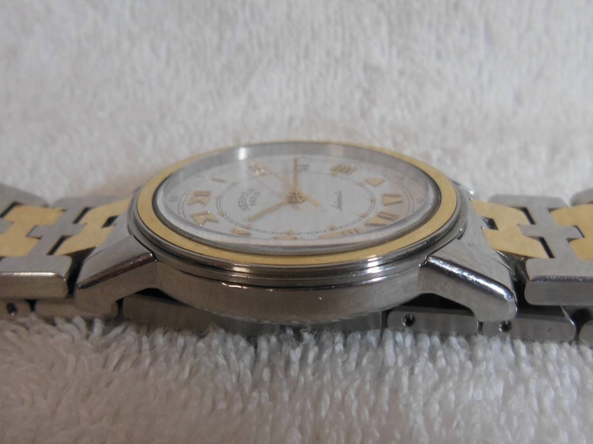 稼働中・スイス製・美品・エルメス クリッパーメンズ自動巻き時計・OH済み・HERMES horloger の画像7