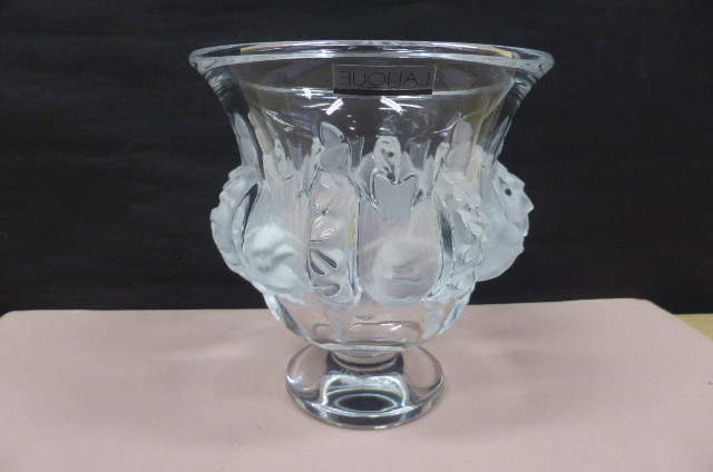 * не использовался хранение товар *lalik crystal LALIQUE crystal стекло Dan Pierre DAMPIERRE цветок основа ваза ваза для цветов маленькая птица 12.5cm