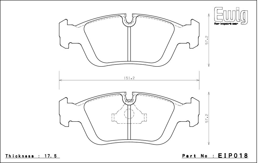 エンドレス ブレーキパッド Ewig MX72 フロント BMW Z4 E85 2.2i BT22 03/10～_画像2