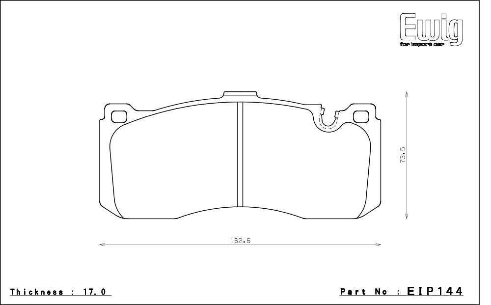 エンドレス ブレーキパッド Ewig W-003 フロント BMW E82 135iクーペ UC30 UC35 08/2～_画像2