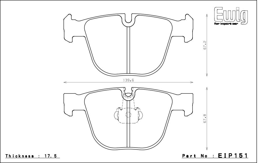 エンドレス ブレーキパッド Ewig MX72 前後セット BMW M3 E92 4.0 クーペ WD40 07/9～_画像3