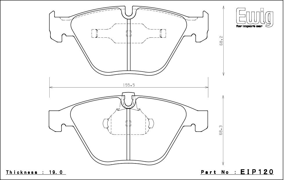 エンドレス ブレーキパッド Ewig MX72 前後セット BMW M3 E92 4.0 クーペ WD40 07/9～_画像2