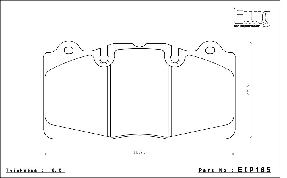 エンドレス ブレーキパッド Ewig W-008 前後セット フェラーリ F430 チャレンジ CCMブレーキ装着車_画像2