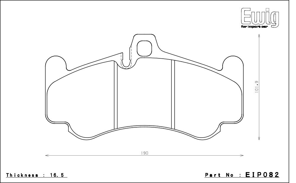 エンドレス ブレーキパッド Ewig CC38(ME22) フロント ポルシェ 911 (996) GT2/GT3 01/6～ F:6POT (PCCB装着車を除く)_画像2