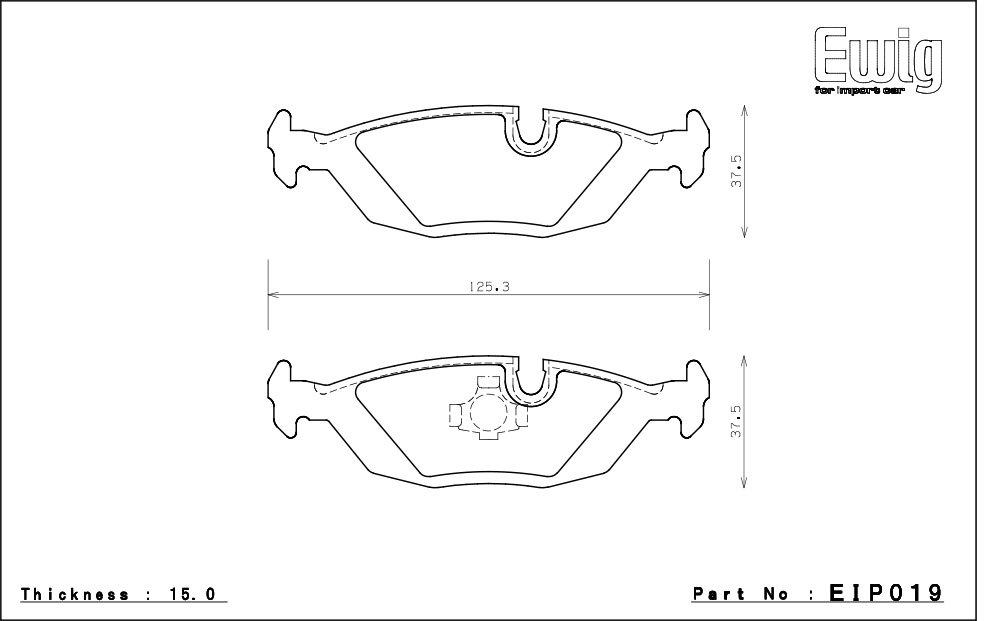 エンドレス ブレーキパッド Ewig CC33(S55G) リア BMW M5 E28 3.5 84～88_画像2