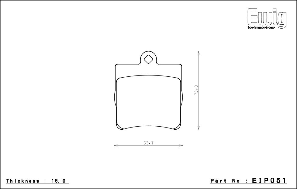 エンドレス ブレーキパッド Ewig CC35 type-E(N84M) リア メルセデスベンツ W203 C230コンプレッサー 203040 04/6～05/8_画像2