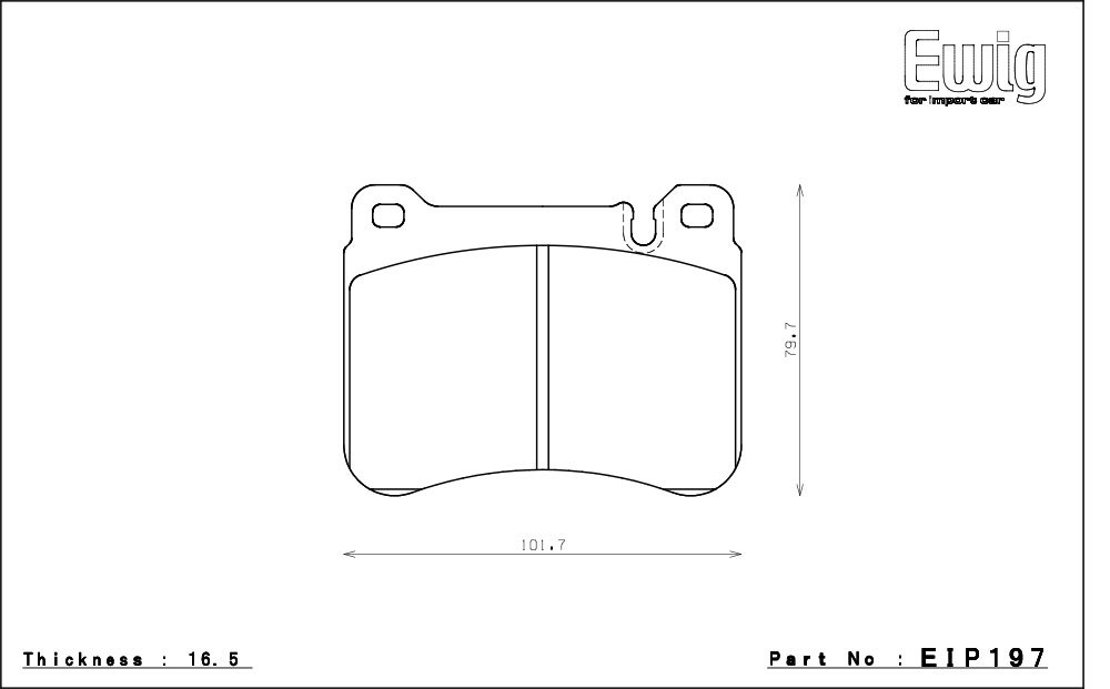 エンドレス ブレーキパッド Ewig CC43(N35S) フロント メルセデスベンツ W203 C180コンプレッサースポーツパッケージ 203046 02/9～07/6_画像2