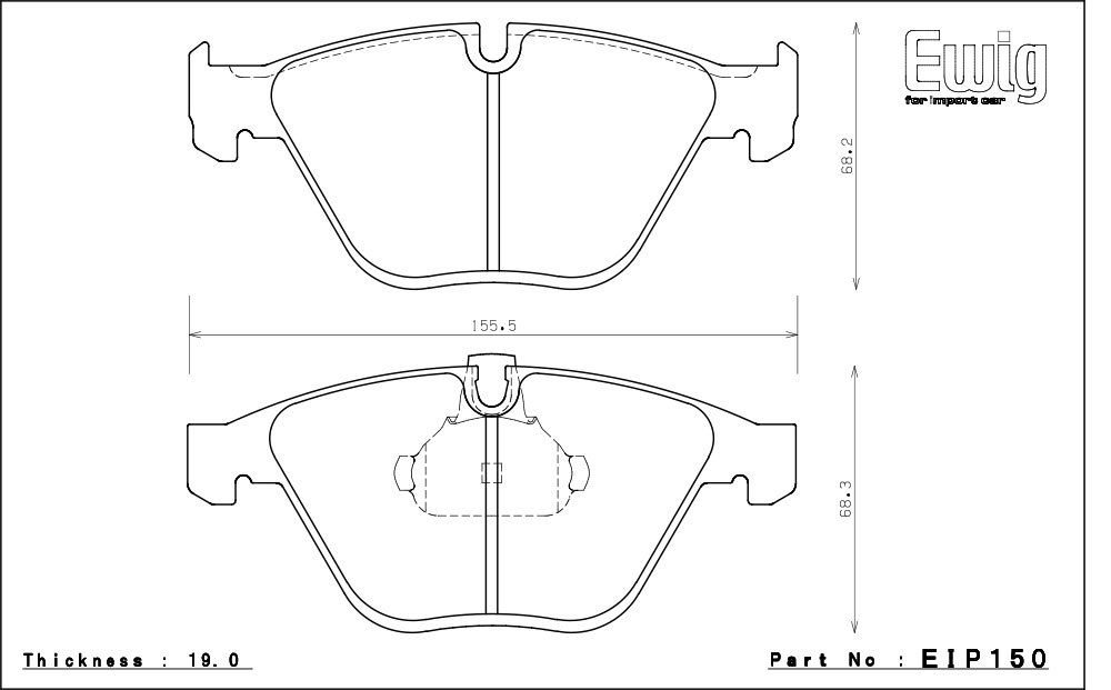 エンドレス ブレーキパッド Ewig CC35 type-E(N84M) 前後セット BMW E91 320i ツーリング US20 10/5～_画像2