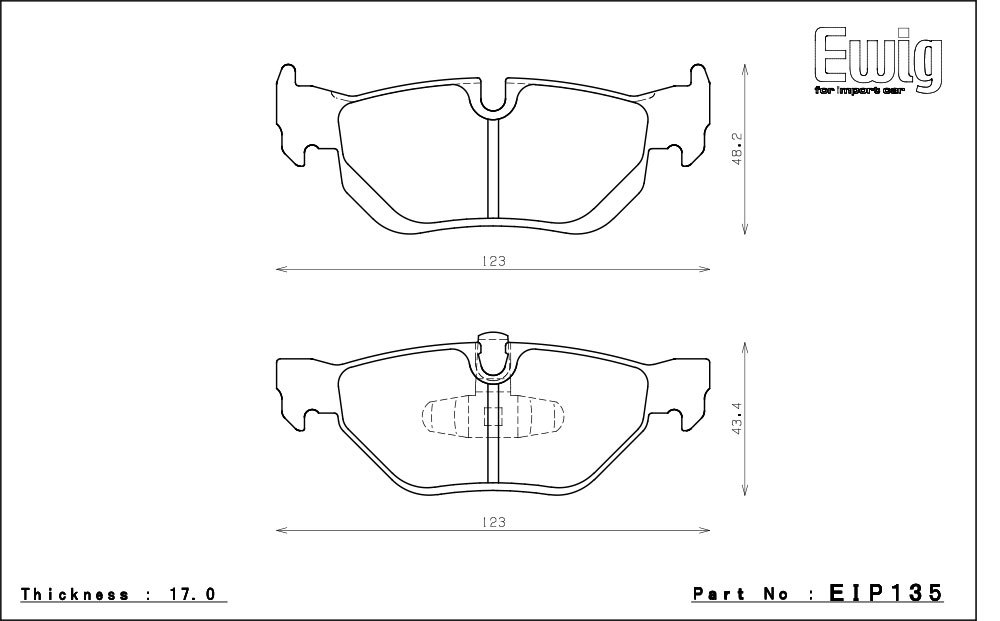 エンドレス ブレーキパッド Ewig CC35 type-E(N84M) 前後セット BMW E91 320i ツーリング US20 10/5～_画像3