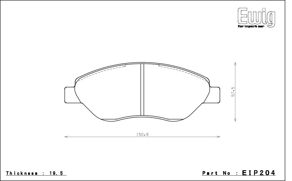 エンドレス ブレーキパッド Ewig CC43(N35S) フロント アルファロメオ ミト 1.4T スプリント 6AT 95514P 10/3～11/4 BOSCH_画像2