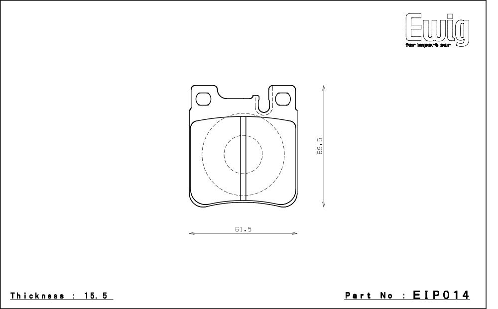 エンドレス ブレーキパッド Ewig CC40(ME20) 前後セット メルセデスベンツ W124 E500 124036 93/6～95/9_画像3