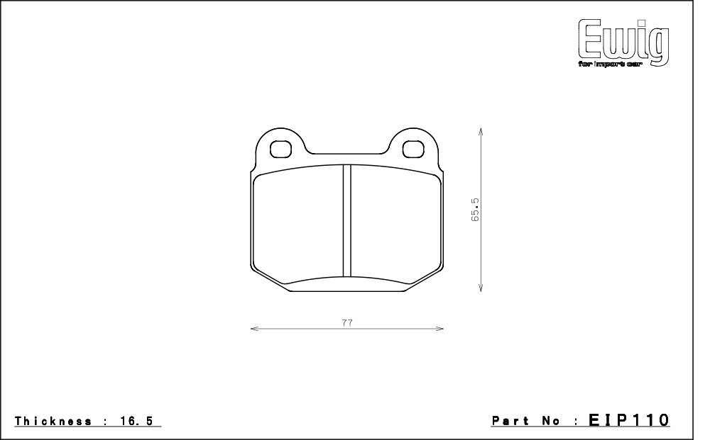 エンドレス ブレーキパッド Ewig CC43(N35S) 前後セット アルファロメオ アルフェッタ GTV6 81～87_画像2