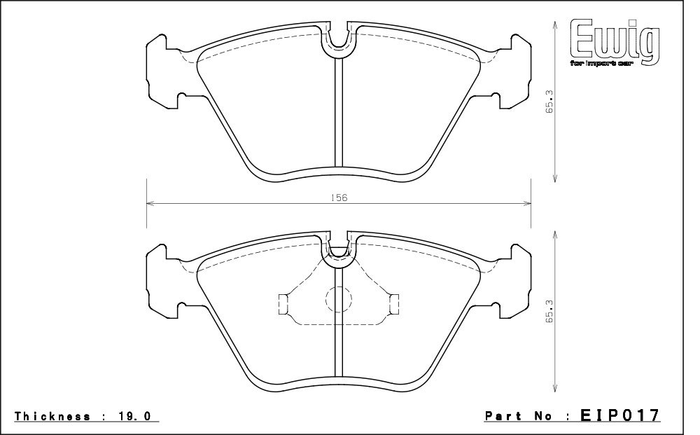 エンドレス ブレーキパッド Ewig W-003 前後セット BMW M3 E36 3.0/3.2 M3B M3C 92/3～00_画像2