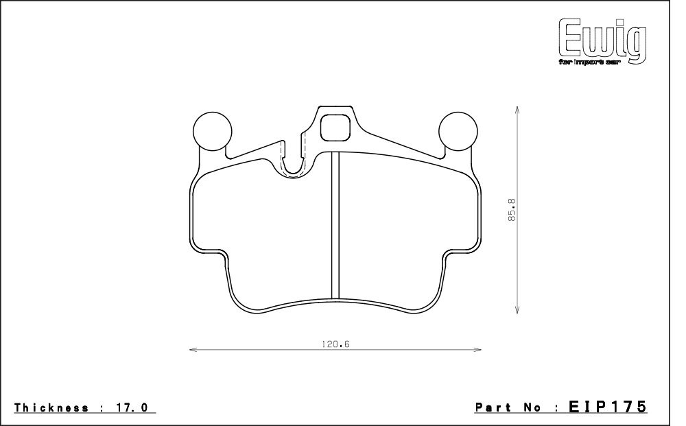 エンドレス ブレーキパッド Ewig CC35 type-E(N84M) 前後セット ポルシェ ボクスター (987) 3.4S 98721 06/8～08/10_画像2