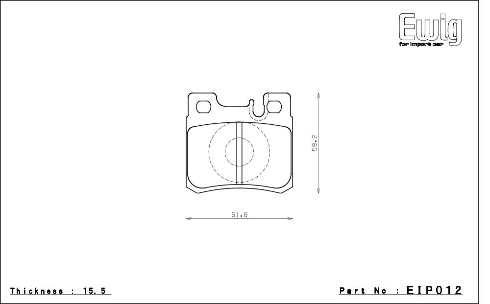 エンドレス ブレーキパッド Ewig CC35 type-E(N84M) リア メルセデスベンツ W202 C200コンプレッサー 93/6～00/10_画像2