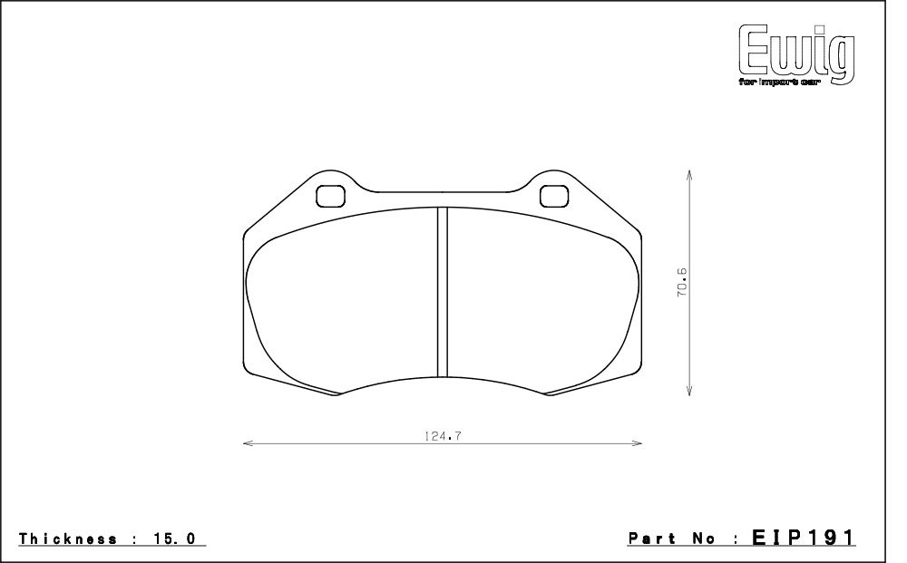 エンドレス ブレーキパッド Ewig CC43(N35S) フロント アルファロメオ ミト 1.4T スポーツ TB 6MT 955141 09/5～10/3 BOSCH_画像2