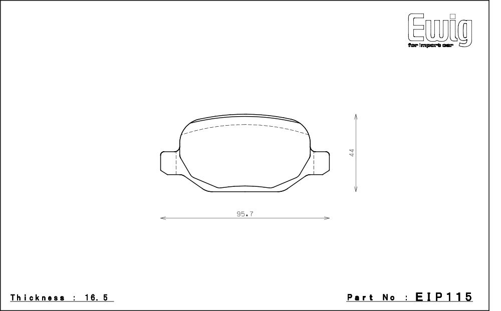 エンドレス ブレーキパッド Ewig CC35 type-E(N84M) リア アルファロメオ 147 2.0 ツインスパーク 937AB 01/12～11/3_画像2
