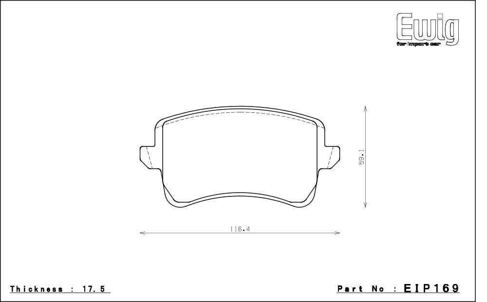 エンドレス ブレーキパッド Ewig MX72 リア アウディ RS5 4.2クワトロ 8TCFSF 10/9～_画像2