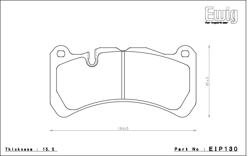  Endless brake pad Ewig NEW TYPE R front Alpha Romeo Giulia quadrifoglio 95229 17/10~ cast iron rotor 
