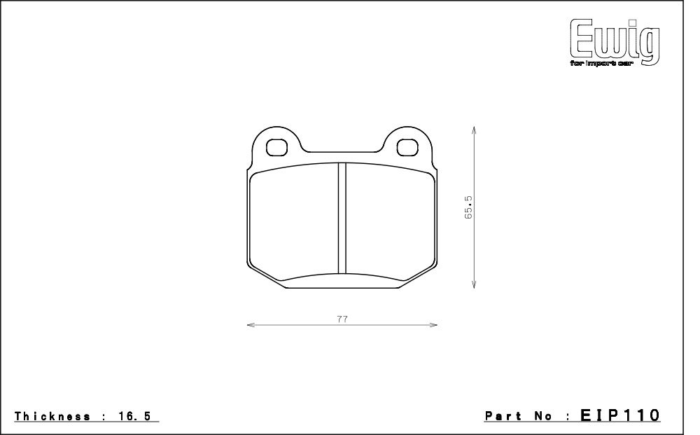 エンドレス ブレーキパッド Ewig CC35 type-E(N84M) フロント アルファロメオ アルフェッタ GTV6 81～87_画像2
