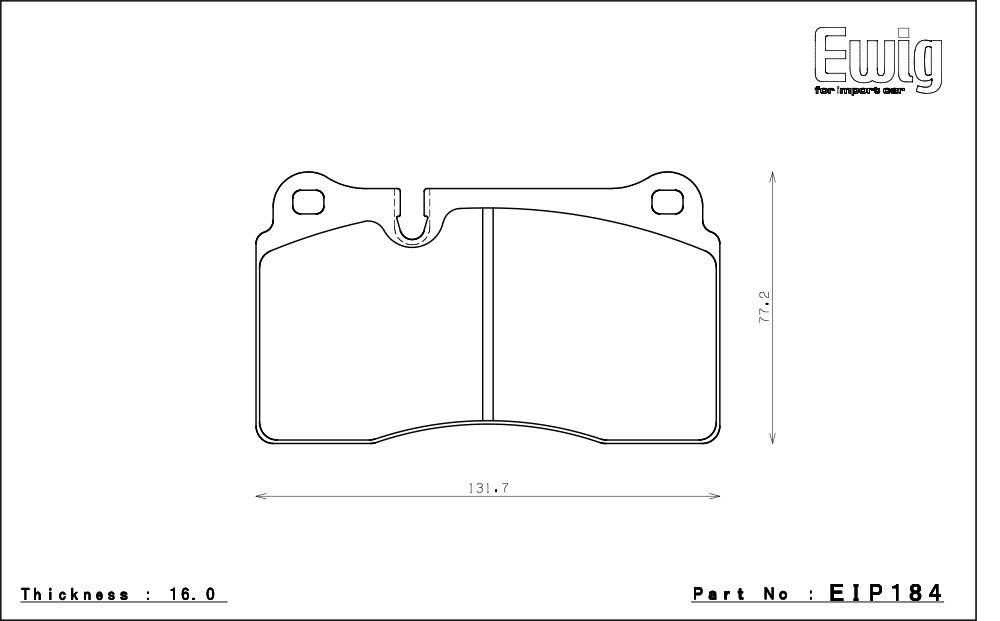 エンドレス ブレーキパッド Ewig W-008 リア フェラーリ F430 F430/F430 F1 05/1～ CCMブレーキ装着車_画像2