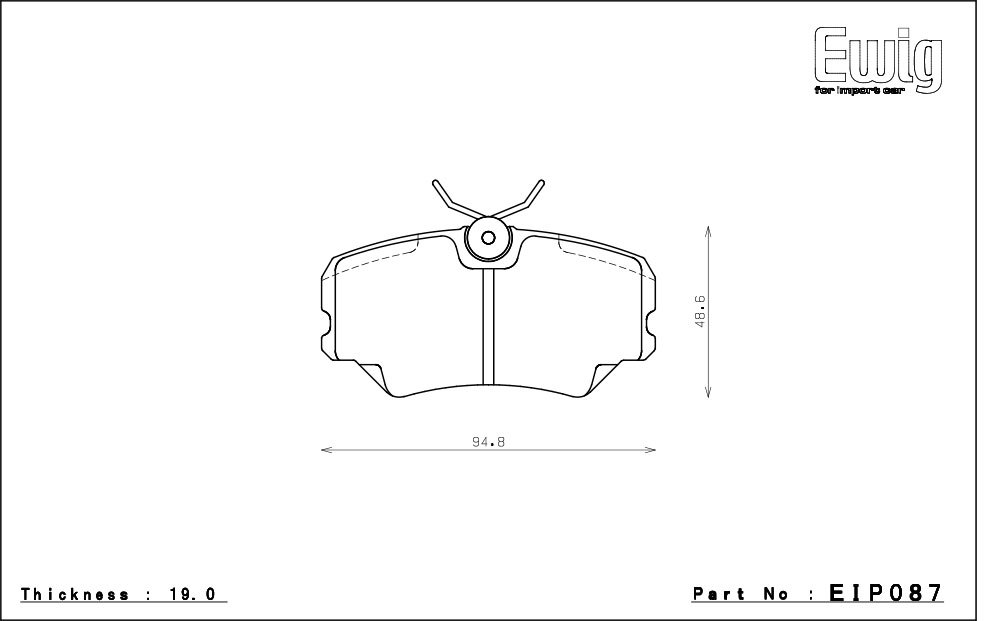 エンドレス ブレーキパッド Ewig CC43(N35S) 前後セット プジョー 306 1.8 (N3) N3 93～97 BOSCH_画像2