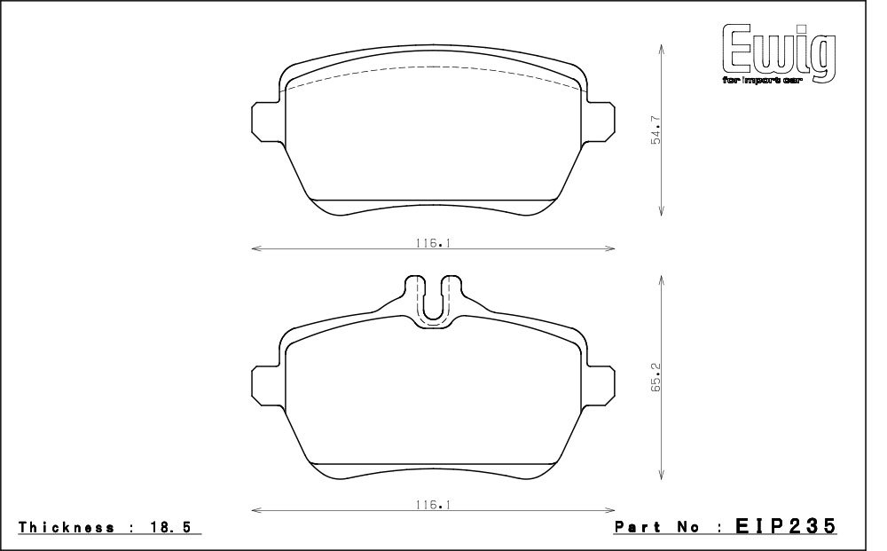 エンドレス ブレーキパッド Ewig SSM PLUS リア メルセデスベンツ R231 SL350 ブルーエフィシェンシー 231457 12/3～_画像2