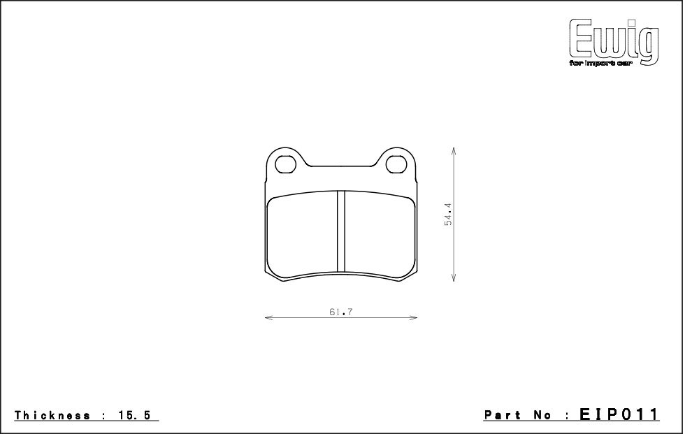 エンドレス ブレーキパッド Ewig CC43(N35S) 前後セット メルセデスベンツ W124 300E/CE 124030 124050 85～93/6_画像3