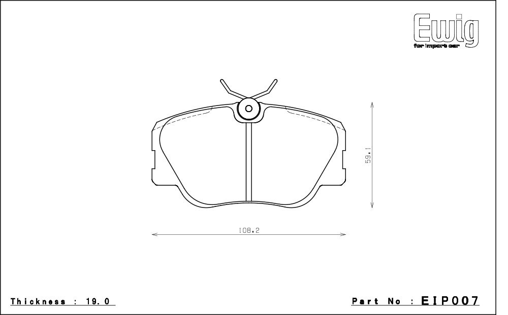 エンドレス ブレーキパッド Ewig CC43(N35S) 前後セット メルセデスベンツ W124 300E/CE 124030 124050 85～93/6_画像2