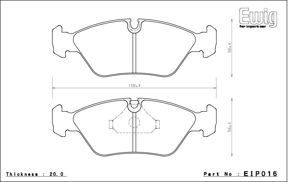 エンドレス ブレーキパッド Ewig NEW TYPE R 前後セット BMW M3 E30 2.3 M3 86～92/8_画像2