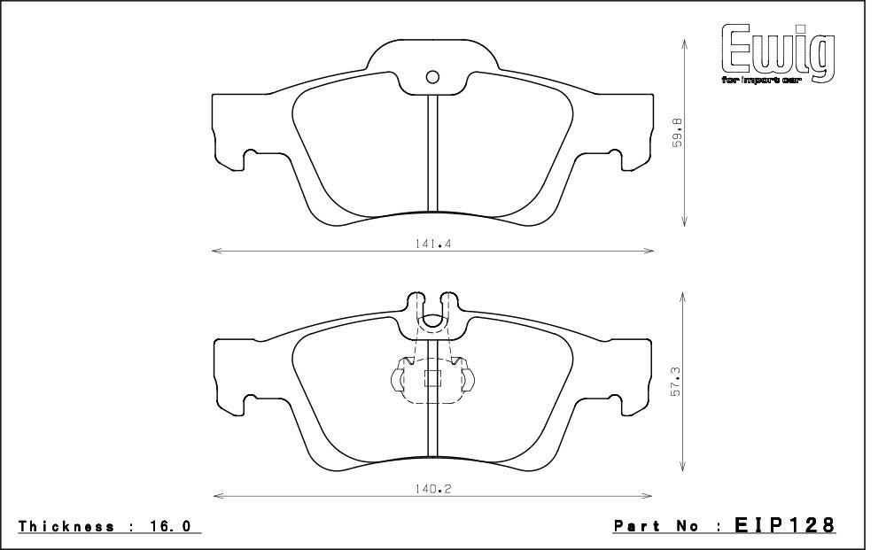 エンドレス ブレーキパッド Ewig W-003 前後セット メルセデスベンツ W221 S600L 221176 06/6～_画像3