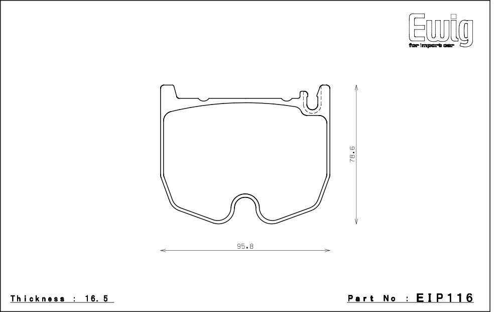 エンドレス ブレーキパッド Ewig CC43(N35S) フロント メルセデスベンツ W220 S55 AMG 220074 02/11～_画像2