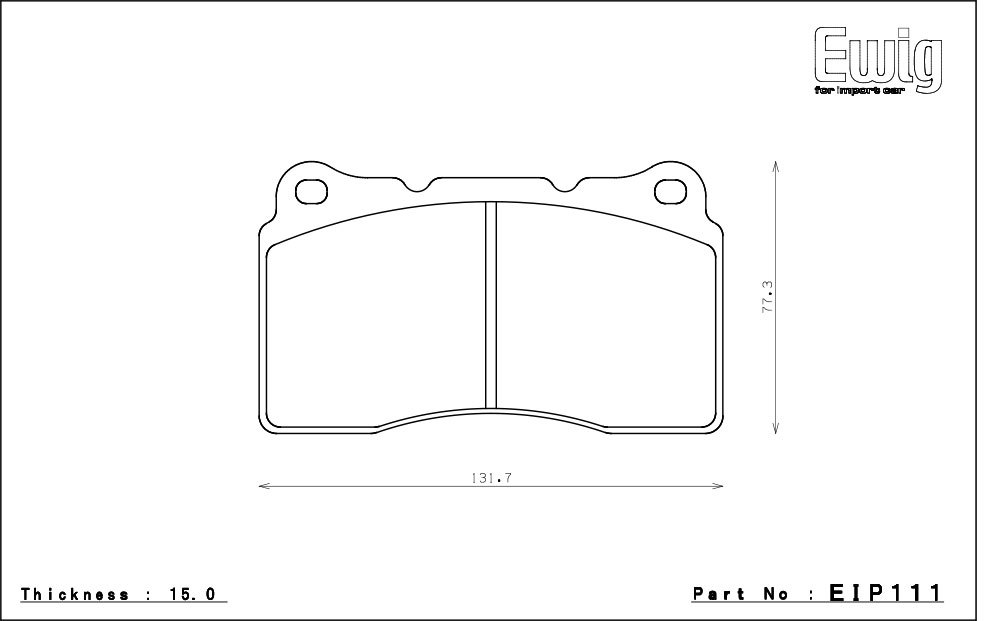 Endless brake pad Ewig MX72 PLUS front Alpha Romeo Giulietta 1.7T 940181 94018P 15/1~
