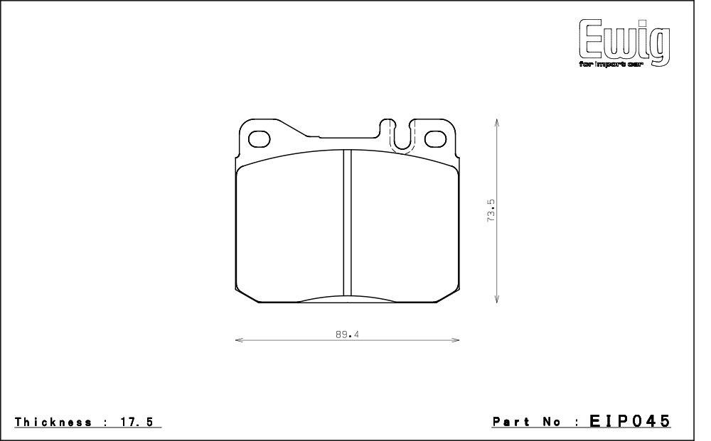 エンドレス ブレーキパッド Ewig CC43(N35S) フロント メルセデスベンツ W126 300SE/300SEL 126024 86～91/9_画像2