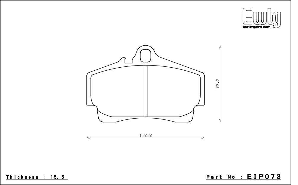 エンドレス ブレーキパッド Ewig SSM PLUS リア ポルシェ 911 (997) 3.6 カレラ 4 05/8～_画像2