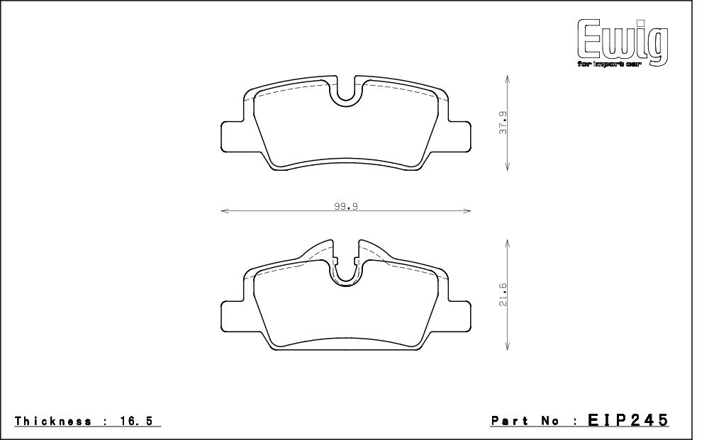 エンドレス ブレーキパッド Ewig CC35 type-E(N84M) 前後セット BMW ミニ F55 クーパー7 XS15 16/4～_画像3