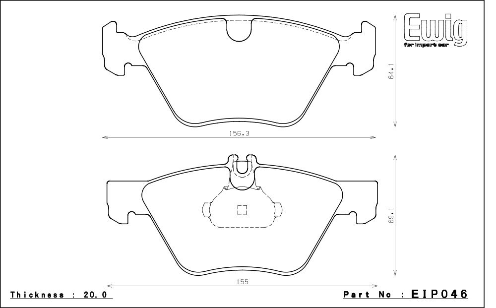 エンドレス ブレーキパッド Ewig CC40(ME20) 前後セット メルセデスベンツ W210 E430 ステーションワゴン (ディーラー車) 210270_画像2