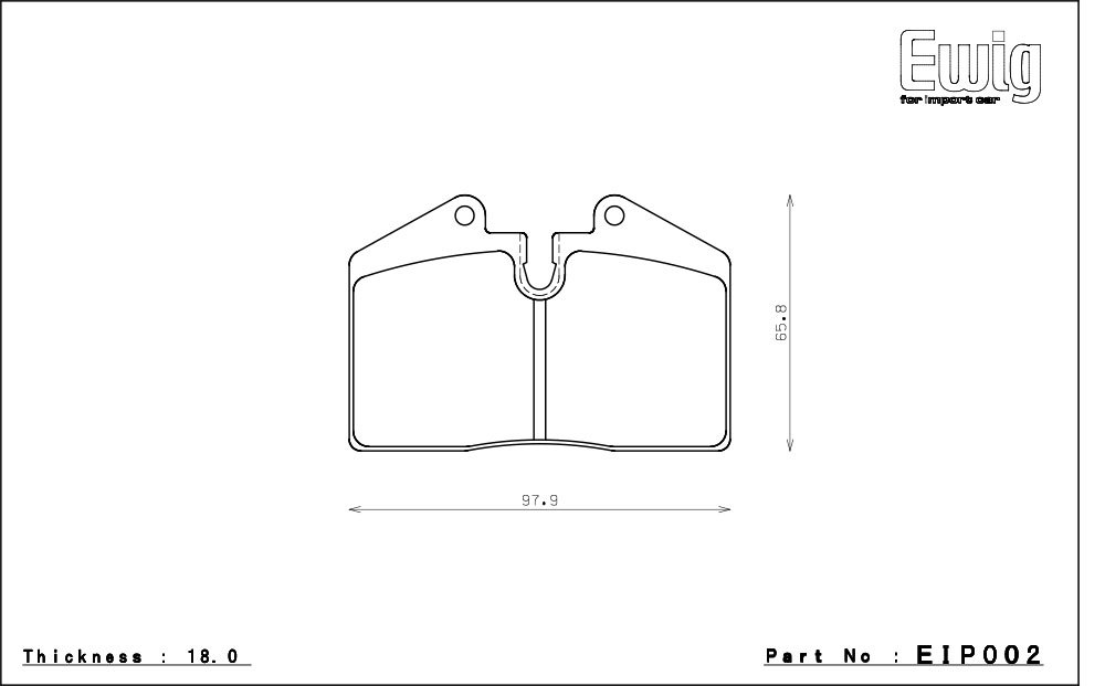 エンドレス ブレーキパッド Ewig W-003 リア ポルシェ 911 (964) 3.6 ターボ 91/7～95_画像2