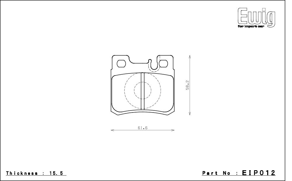 エンドレス ブレーキパッド Ewig CC35 type-E(N84M) リア メルセデスベンツ W202 C230コンプレッサー 93/6～00/10_画像2