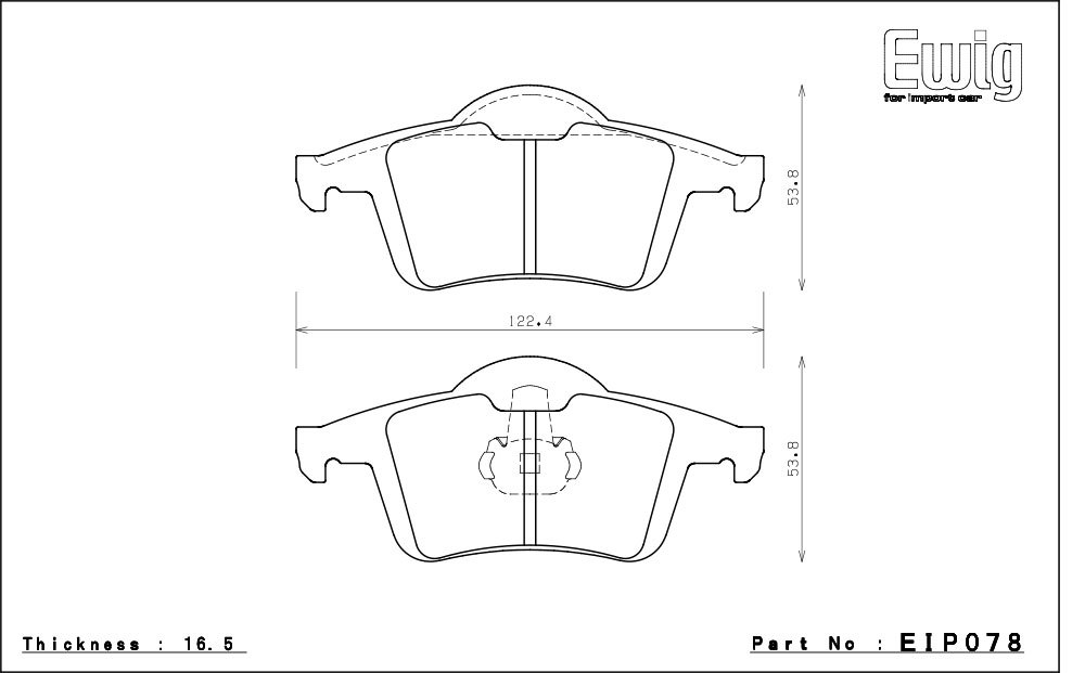 エンドレス ブレーキパッド Ewig CC35 type-E(N84M) 前後セット ボルボ V70 2.4T SB5244W 00/4～_画像3