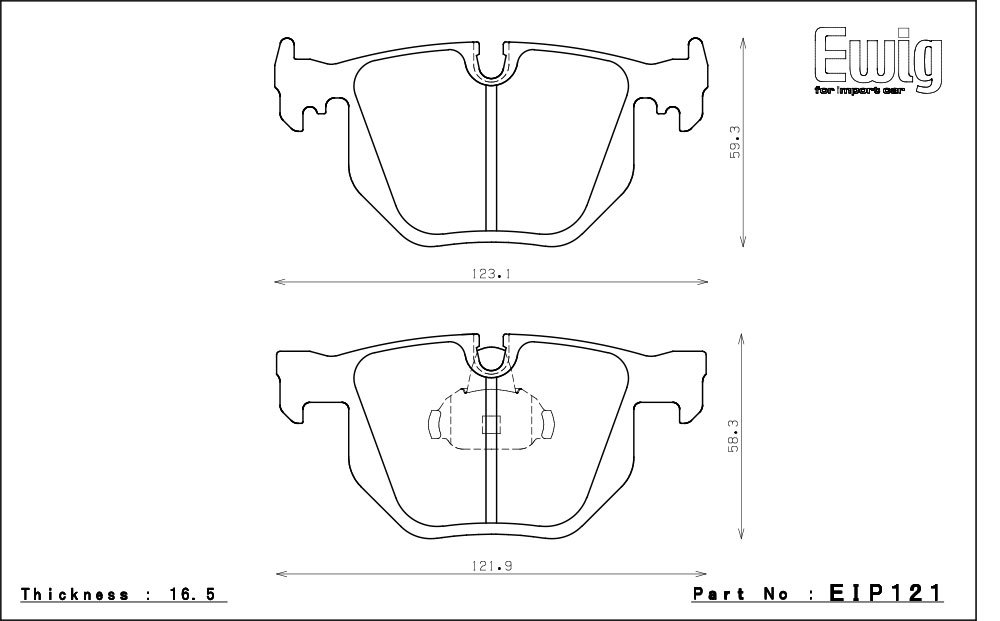 エンドレス ブレーキパッド Ewig CC40(ME20) リア BMW E60 525i NA25 03/8～05/5_画像2